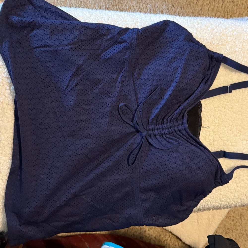 Lands' End Blue tankini Top